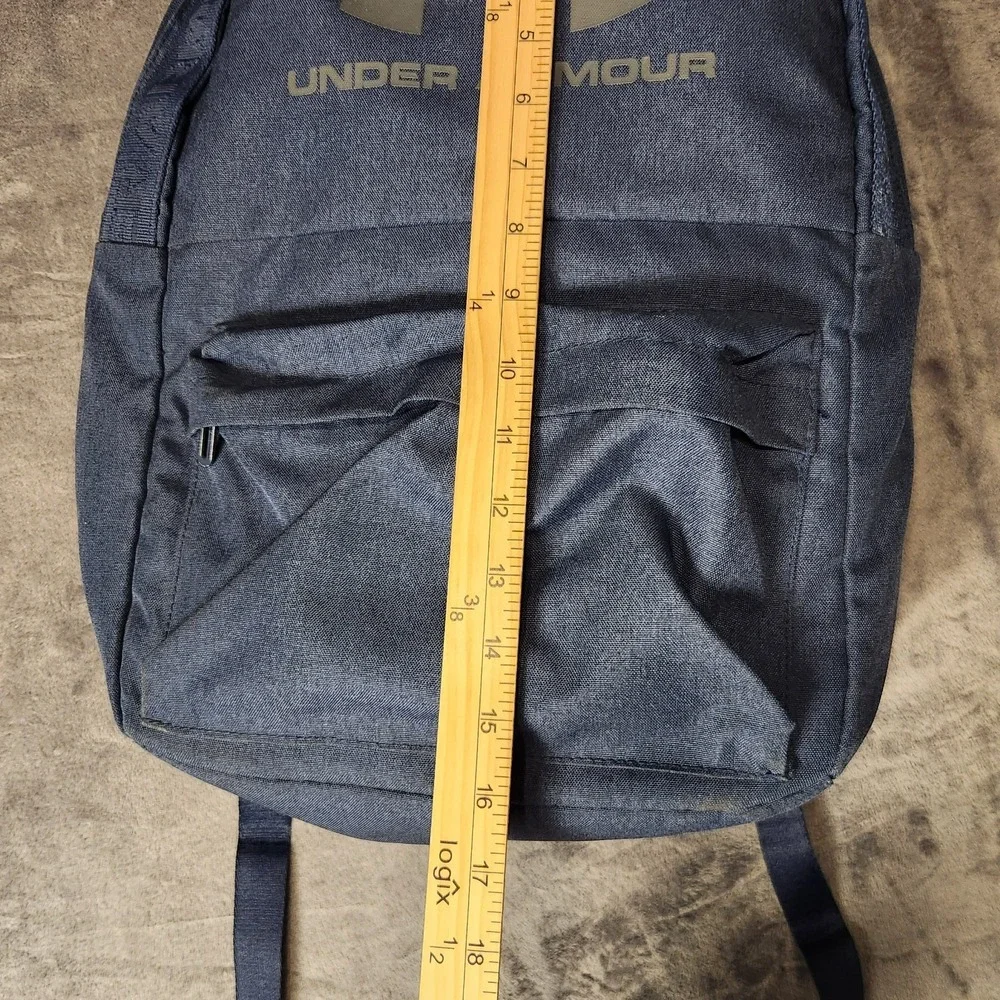 Under Armour Backpack Heather Blue Grey Laptop Bookbag School Gym